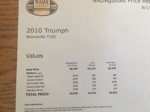 2010 Triumph Bonneville, US $23000, image 8