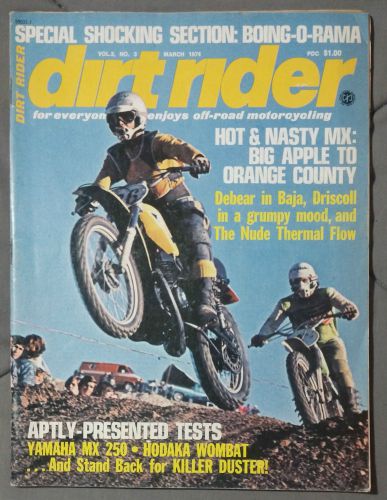 1974 march dirt rider magazine motox mx vintage yamaha 250 hodaka wombat