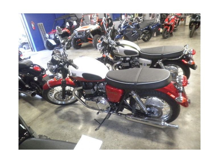 2013 Triumph BONNEVILLE T100 T100 - CRANBERRY RED/NEW ENGLAND WHITE 