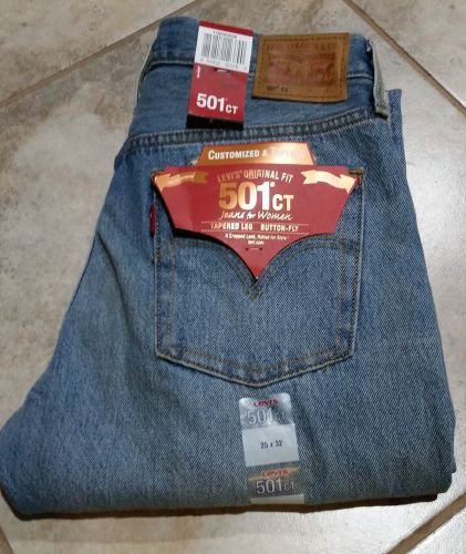 Levis 501 CT Ripped and Repaired Desperado Patched Boyfriend Jeans, 25 x 32  NEW, US $46.99, image 3