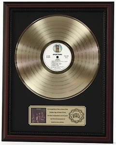 EAGLES DESPERADO GOLD LP RECORD FRAMED CHERRYWOOD DISPLAY &#034;K1&#034;