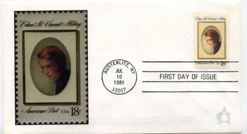 1926 Edna St Vincent Millay Andrews envelope, FDC