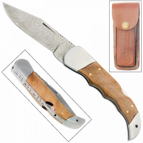 Desperado Plains Lock Back Damascus Steel Hand Forged Pocket Knife, US $33, image 3