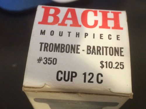 Vintage Vincent Bach Trombone Baritone Mouthpiece 12C cup NOS!