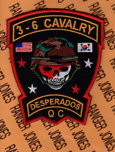 US Army 3rd Sqdn 6th Cavalry QC DESPERADOS pocket patch, US $140, image 1