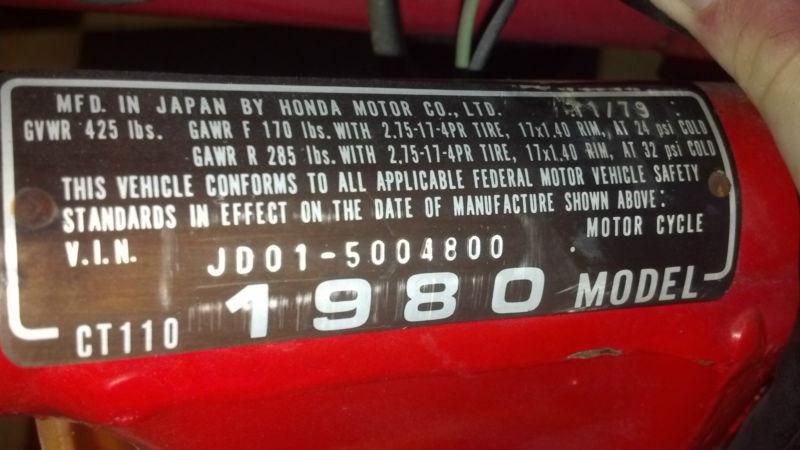 1980 Honda CT110, US $600.00, image 6