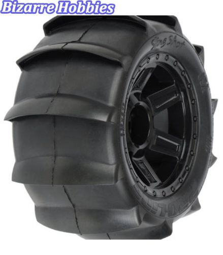 Pro-line sling shot 3.8 sand paddle tires on desperado rims (2) pro1179-11