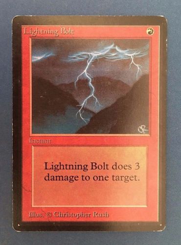 Mtg magic the gathering lightning bolt beta lp