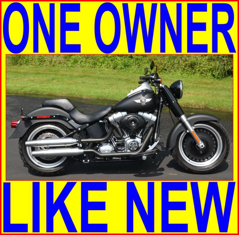 2010 denim black harley davidson softail fatboy lo fat boy low flstfb only 2k!!!