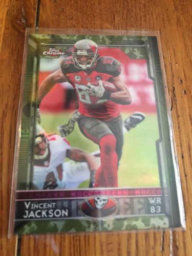 2015 Topps Chrome Vincent Jackson Camo Refractor Tampa Bay Buccaneers /499