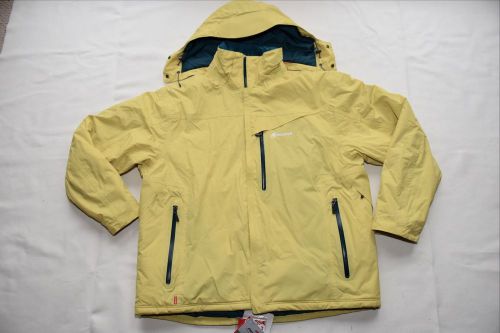 Cloudveil Mens Desperado Ski Jacket Primaloft Recco Yellow XXL 2XL Warm Winter