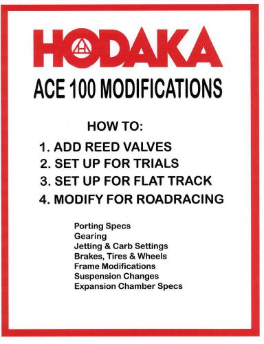 Hodaka Performance Manual AHRMA VMX VJMC Vintage Motocross Trials Roadracing MX