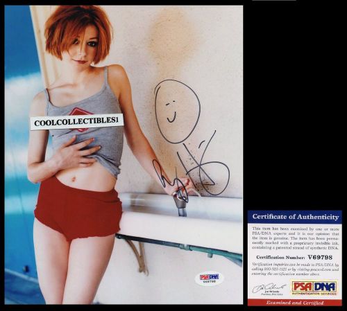 Alyson hannigan hand signed 8x10 color photo psa/dna coa