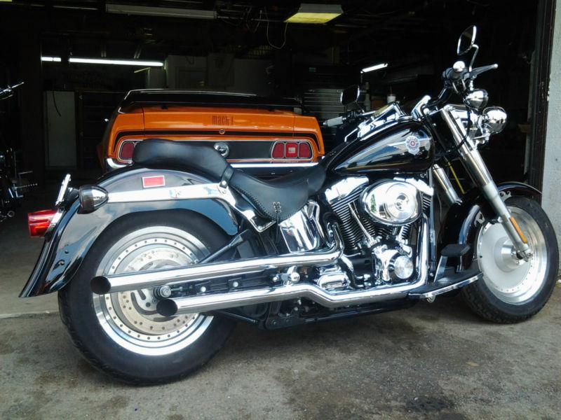2001 harley davidson fat boy black, one owner, super low miles