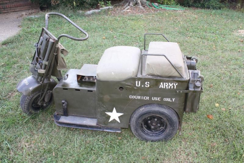 CUSHMAN gas conversion TRIKE Army Military vehicle vintage