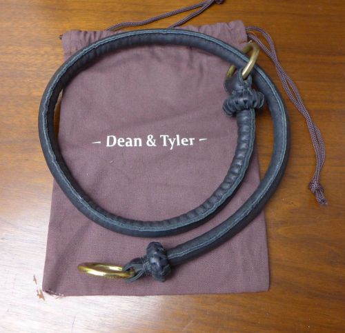 Dean &amp; Tyler DT PREMIUM DESPERADO Round Leather Dog Choke Collar Brass 30&#034;