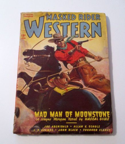 June 1948 Masked Rider Western Pulp magazine Cowboy&#039;s Gun fight, Desperado&#039;s