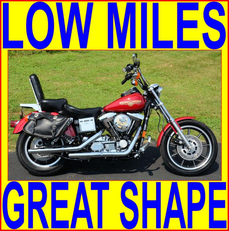 1995 HARLEY DAVIDSON DYNA LOW RIDER LOWRIDER FXDL CANDY RED LOW MILES & EXTRAS!
