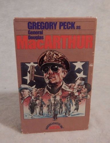 Betamax Beta MACARTHUR 1977 Gregory Peck Dan O&#039;Herlihy