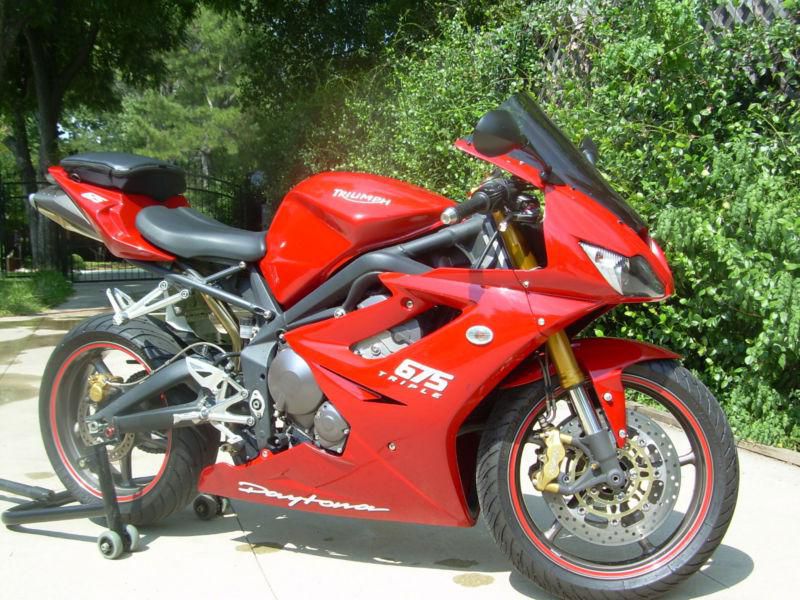 2008 triumph daytona 675 red 126 hp