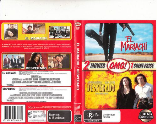 The Mariachi-1993-Carlos Gallardo/Desperado-1995-2 Movie-DVD