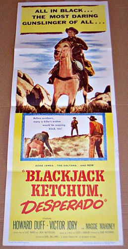 Blackjack ketchum, desperado (1956) louis l&#039;amour * orig 14x36 insert poster