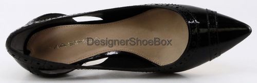 VIA SPIGA DESPERADO Black Patent Leather Designer Pointed Kitten Heel Pumps 5, US $74.99, image 4