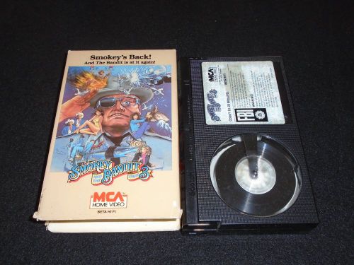 Vintage Beta Max tape Movie Smokey And The Bandit 3 1983 Jackie Gleason