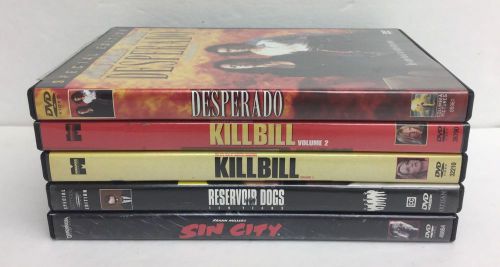 (5) Quentin Tarantino Robert Rodriguez DVD Lot: (2) Kill Bill Desperado Resevoir