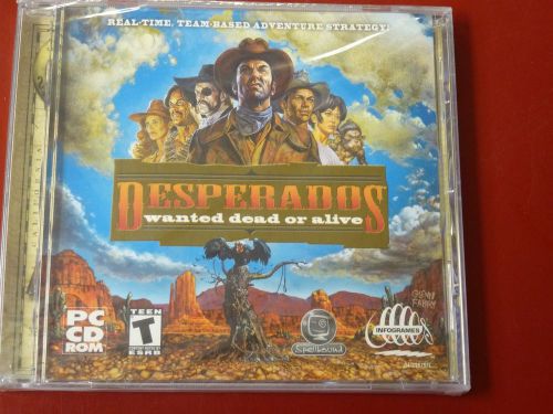 Video game pc desperados wanted dead or alive (pc, 2001) new sealed jewel