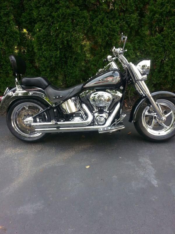 2008 HARLEY DAVIDSON FLSTF FAT BOY SOFTAIL PEARL BLACK, US $8,000.00, image 2