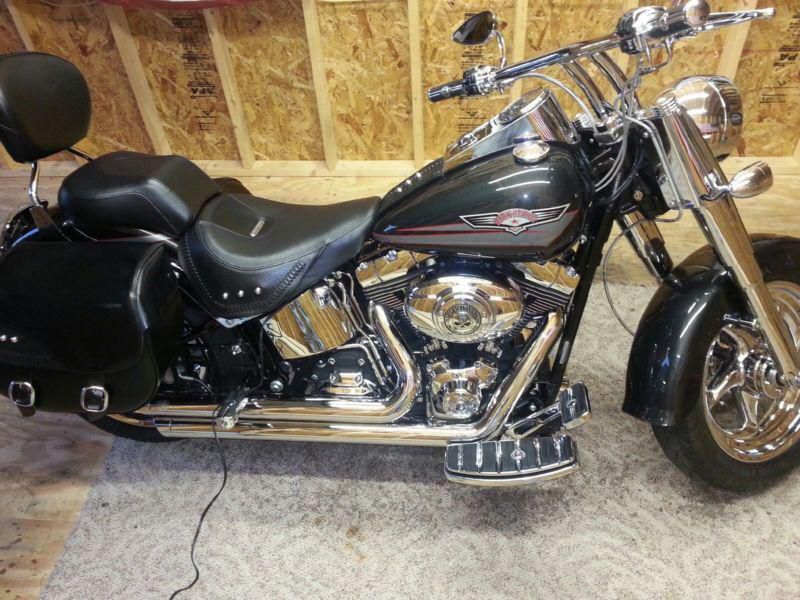 2008 HARLEY DAVIDSON FLSTF FAT BOY SOFTAIL PEARL BLACK, US $8,000.00, image 3