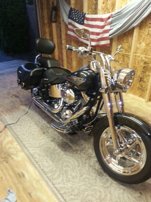 2008 HARLEY DAVIDSON FLSTF FAT BOY SOFTAIL PEARL BLACK, US $8,000.00, image 4