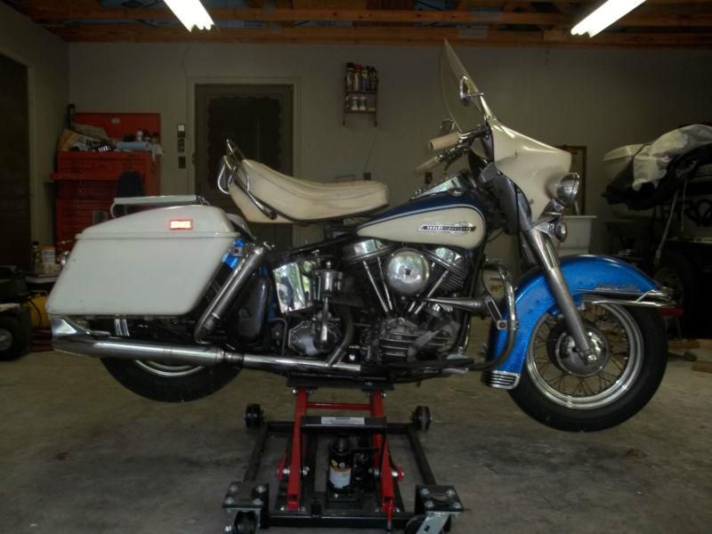 1964 FL Panhead  Exultant condition touring bike blue & cream runs & rides great, US $20,500.00, image 3