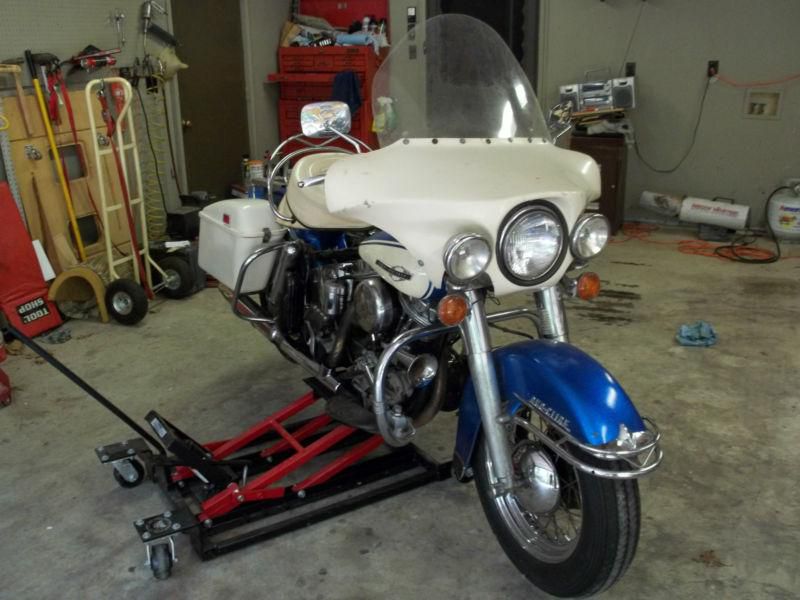 1964 FL Panhead  Exultant condition touring bike blue & cream runs & rides great, US $20,500.00, image 4