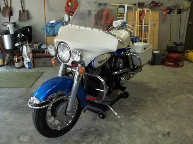 1964 FL Panhead  Exultant condition touring bike blue & cream runs & rides great, US $20,500.00, image 6