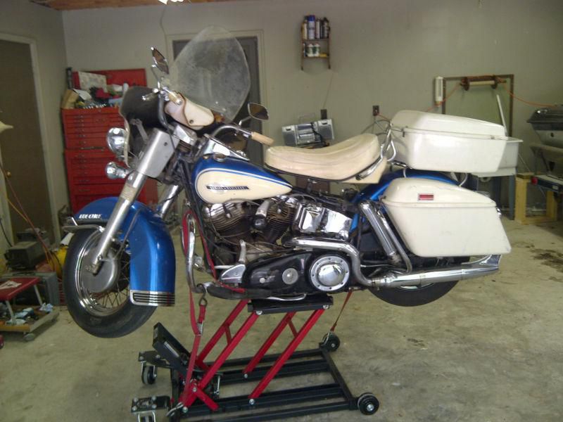1964 FL Panhead  Exultant condition touring bike blue & cream runs & rides great, US $20,500.00, image 10