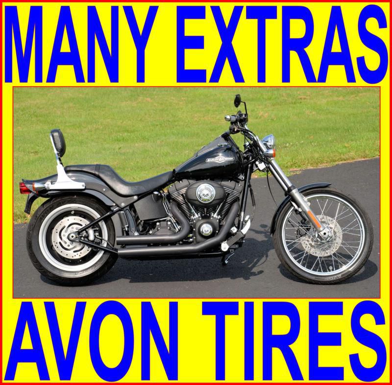 2009 vivid black harley davidson softail night train fxstb many extras only 5k!