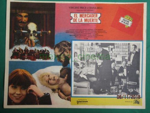 Vincent price theatre of blood horror diana rigg skull mexican lobby card 2