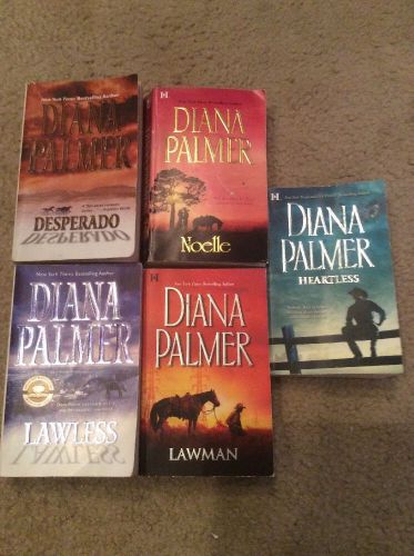 Lot 5 diana palmer books western novels desperado, lawless, lawman, heartless,