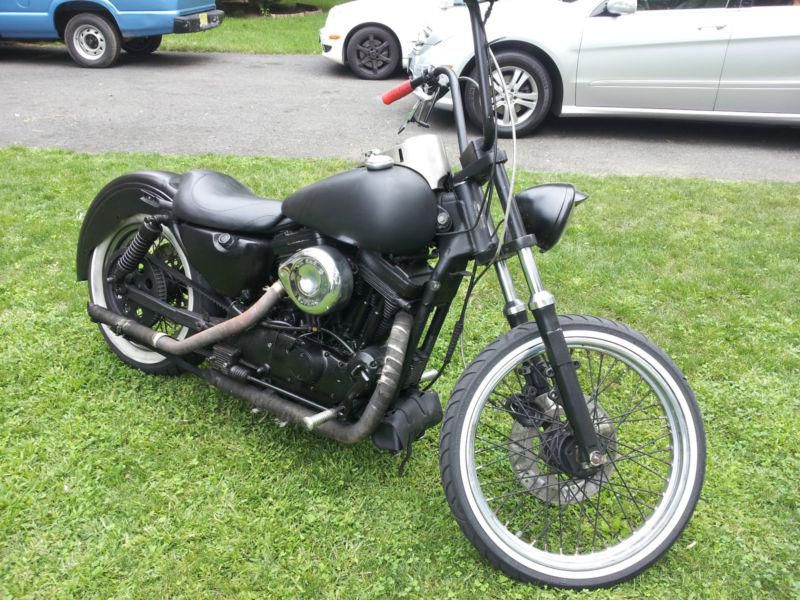 Harley sportster bobber custom evo 12oo engine gang bike rat bike custom chopper