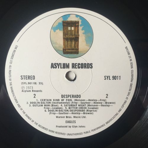 Eagles - Desperado - 1973 GT Britain - Asylum - SYL 9011 - A1-B1 - Vinyl LP, US $, image 4