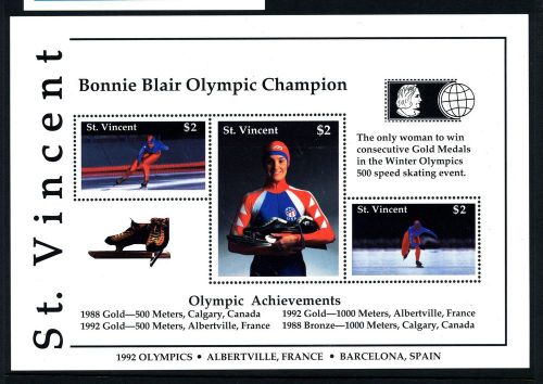 St vincent 1992 bonnie blair&#039;s victories in 5000m speed skating ms