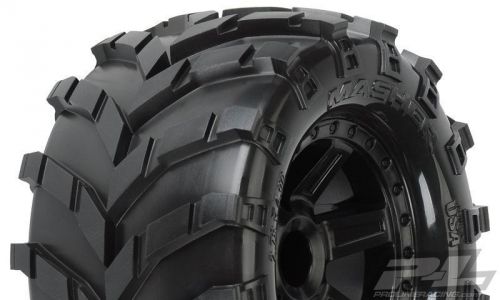 Proline Masher 2.8&#034; All Terrain Tires Mounted On Desperado Black Rear Wheels (2)