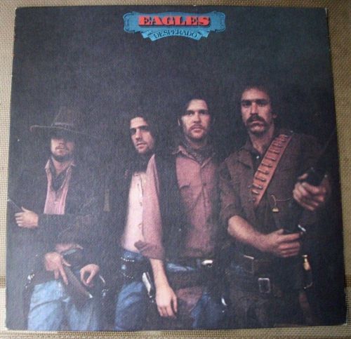 Eagles lp on asylum 1973 desperado (rock) textured cover &amp; white label