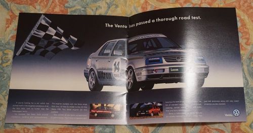 Volkswagen vw brochure featuring a rare vento touring car