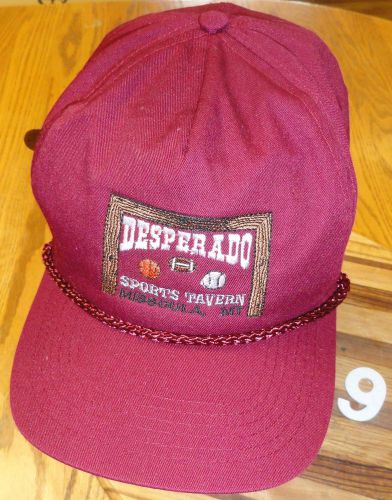 Desperado sports tavern missoula montana hat leather strap adjustable vgc