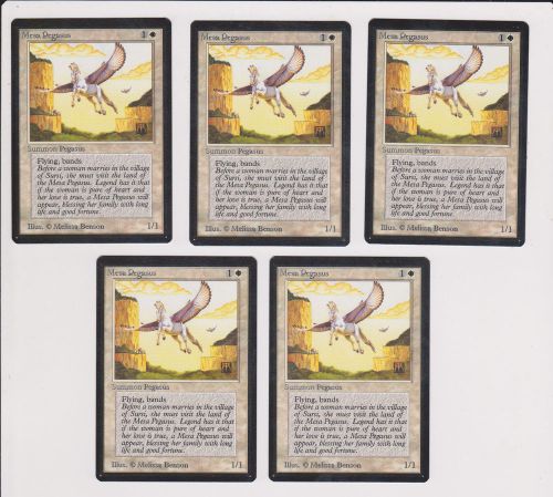 LOT OF (5) MEGA PEGASUS ORIGINAL BETA MAGIC THE GATHERING MTG CARDS BEAUTIFUL