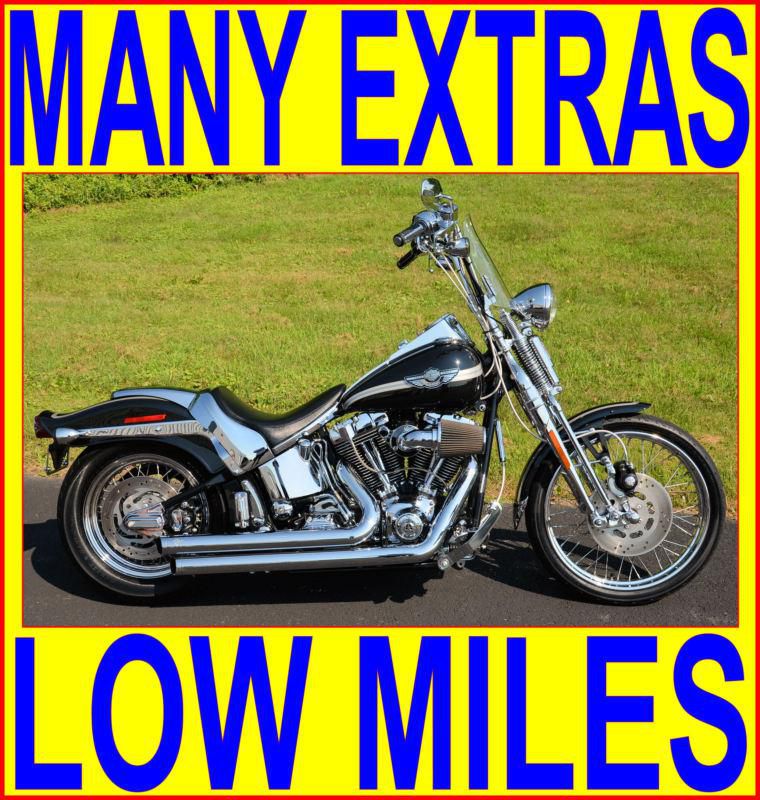 2003 black 100th anniversary harley davidson softail springer fxstsi many extras