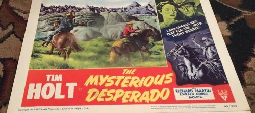 1949 THE MYSTERIOUS DESPERADO Movie Lobby Card - 49/442